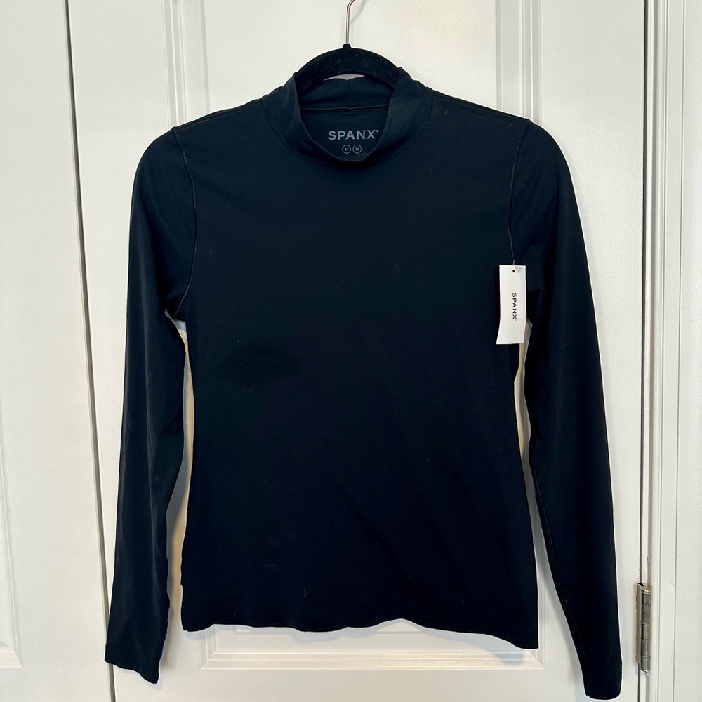 SPANX Classic Black Long Sleeve Turtleneck